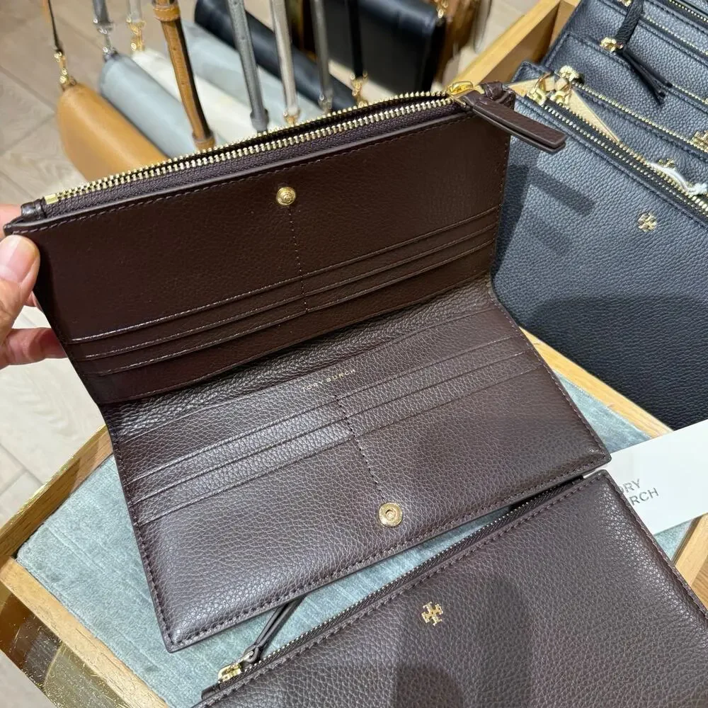 Tory Burch Blake Slim Envelope Wallet 190325 Cocoa $210